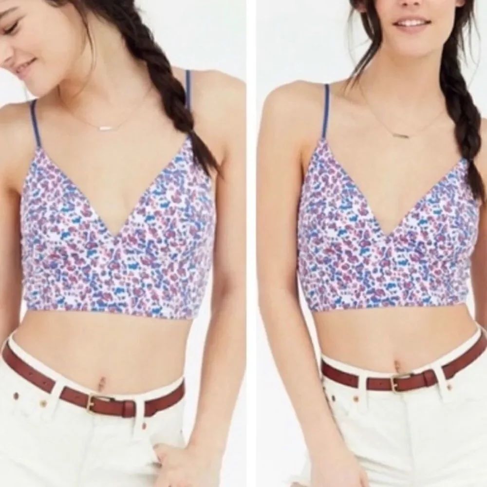 NWT Funky Urban Outfitters Pink Purple Cheetah Print Bralette Bra / Crop Top
